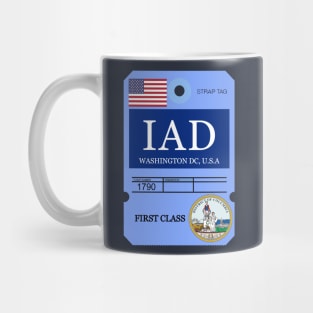 Washington airport strap tag Mug